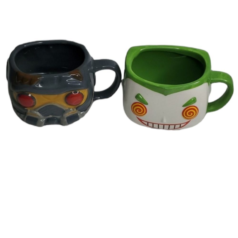 2 MARVEL FUNKO JOKER STAR DC COMICS COFFEE MUGS